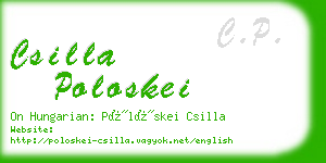 csilla poloskei business card